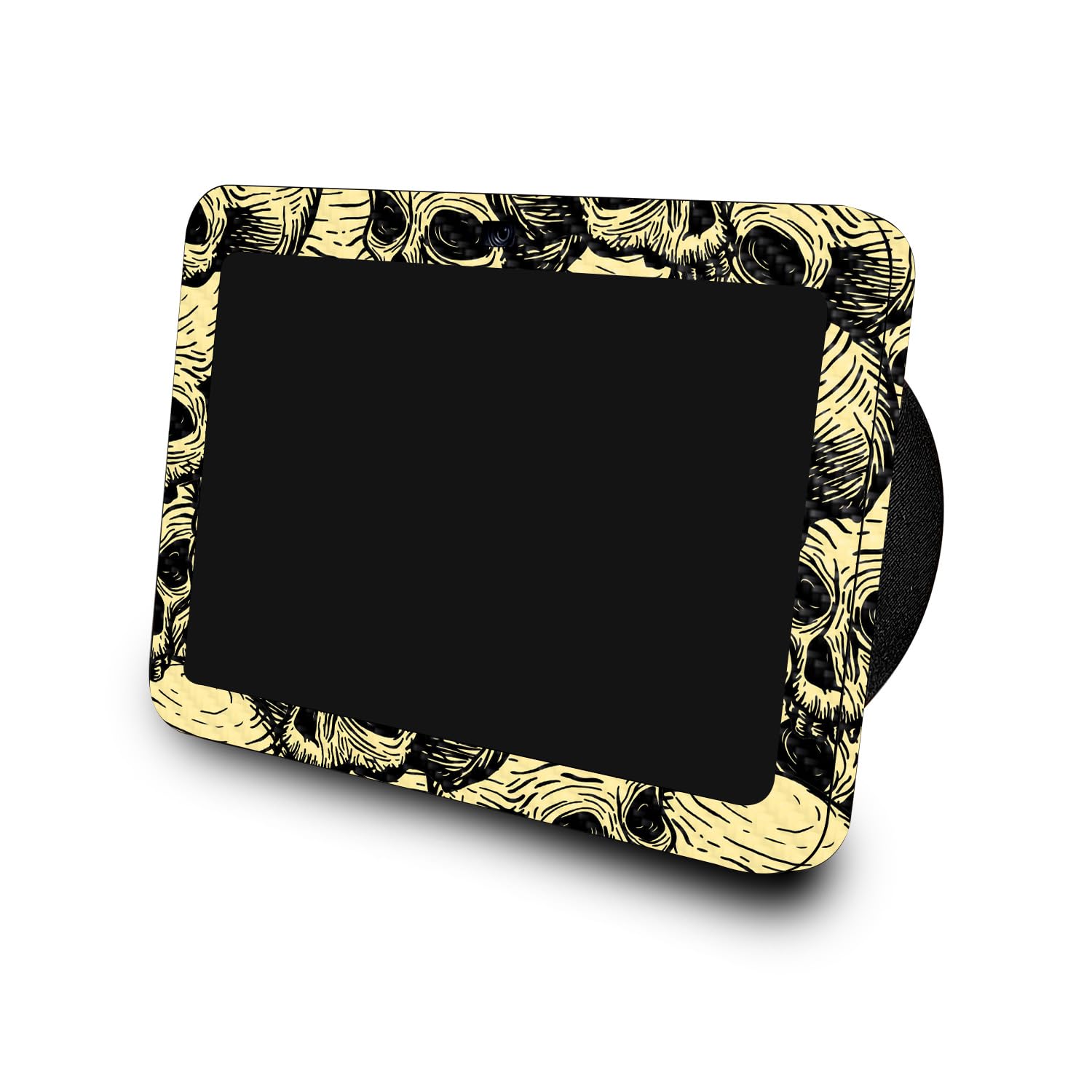 Carbon Fiber Skin Compatible with Amazon Echo Show 8 (3rd Gen, 2023) - Inked Skulls - Premium 3M Vinyl Protective Wrap Decal Cover - Easy to Apply | Crafted in The USA by MightySkins