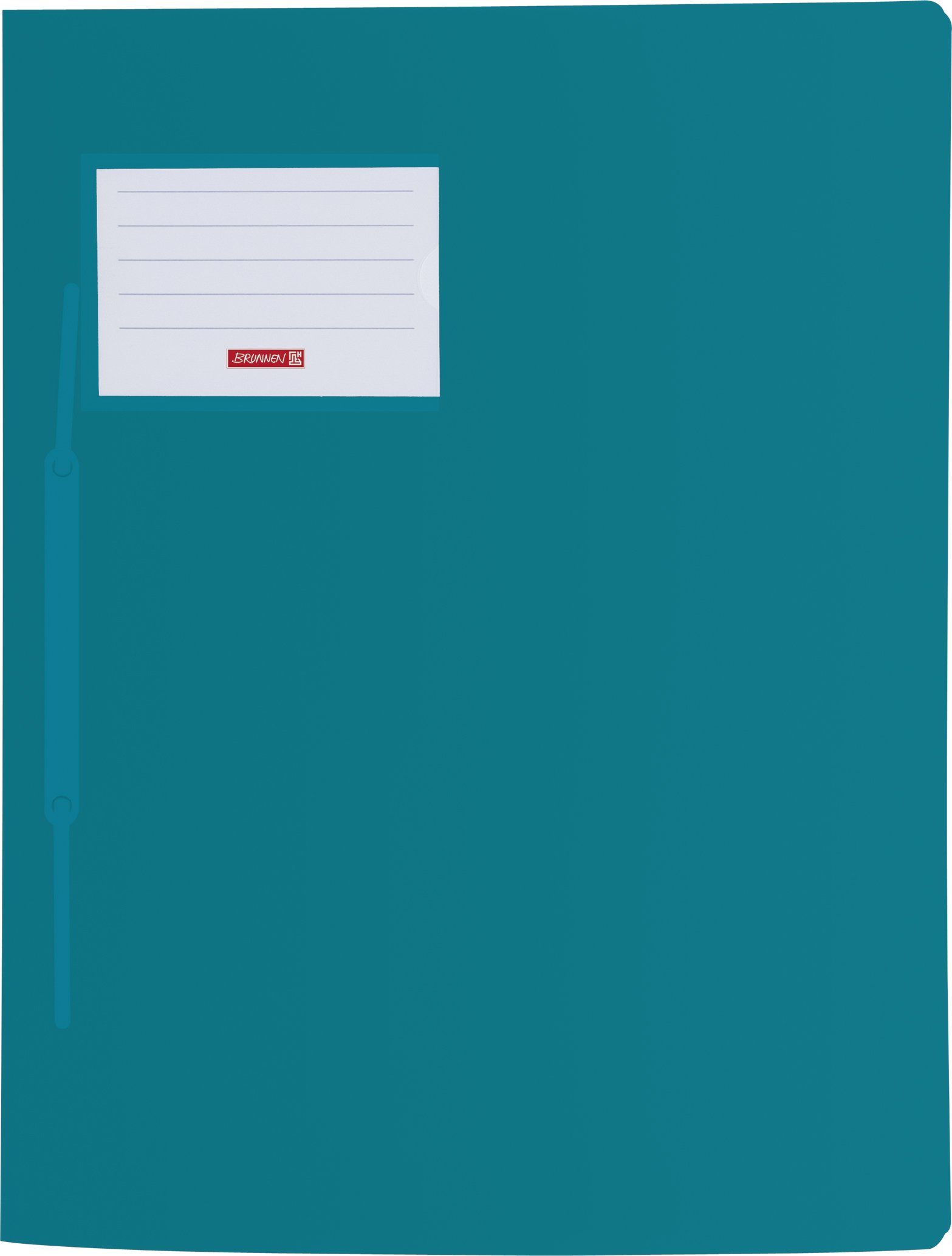 Brunnen Fact 102015056 Folder Polypropylene A4 Translucent Polypropylene Name Tag with Insert Pocket – Turquoise