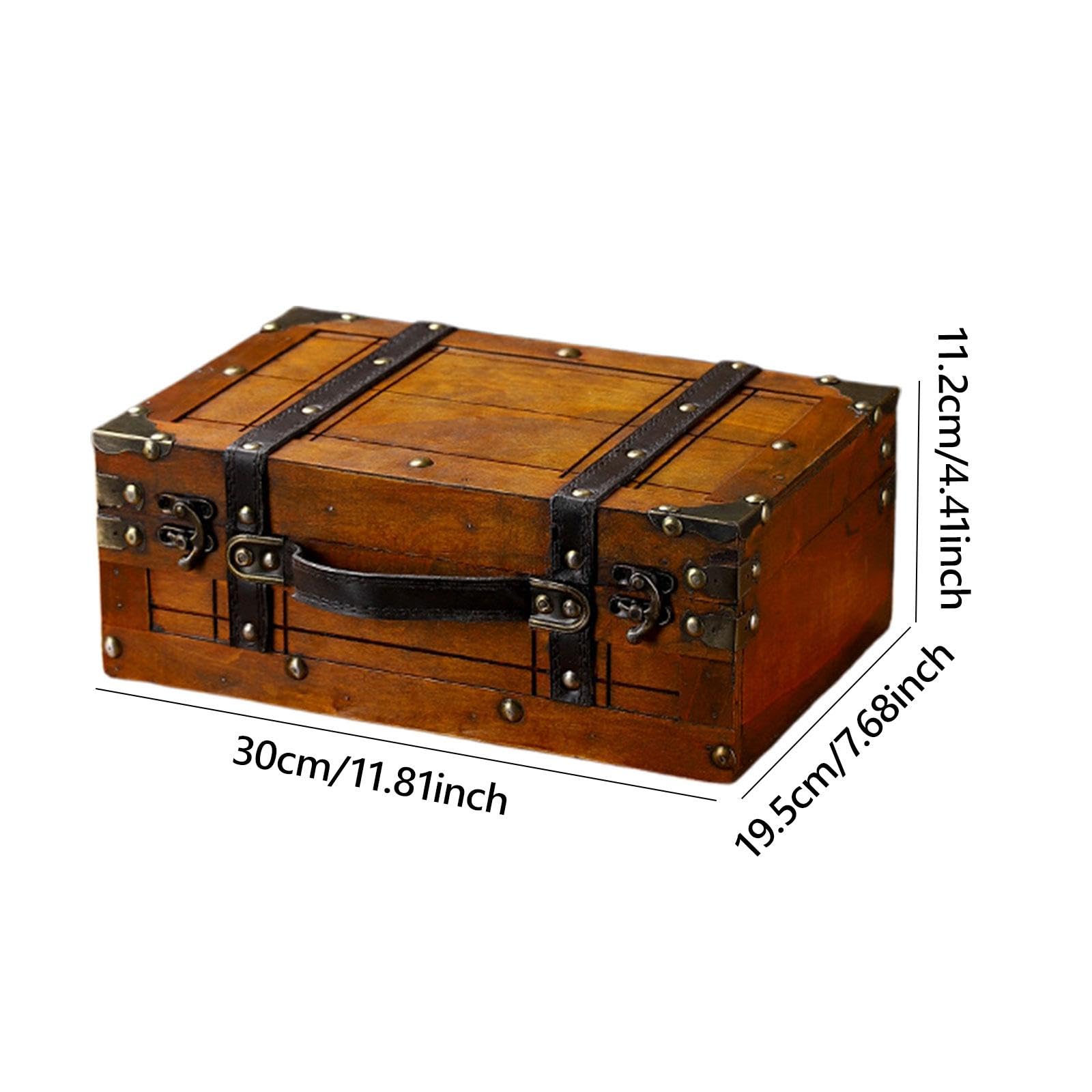 CALANDIS™ Old Fashioned Wood Storage Box Suitcase Elegant