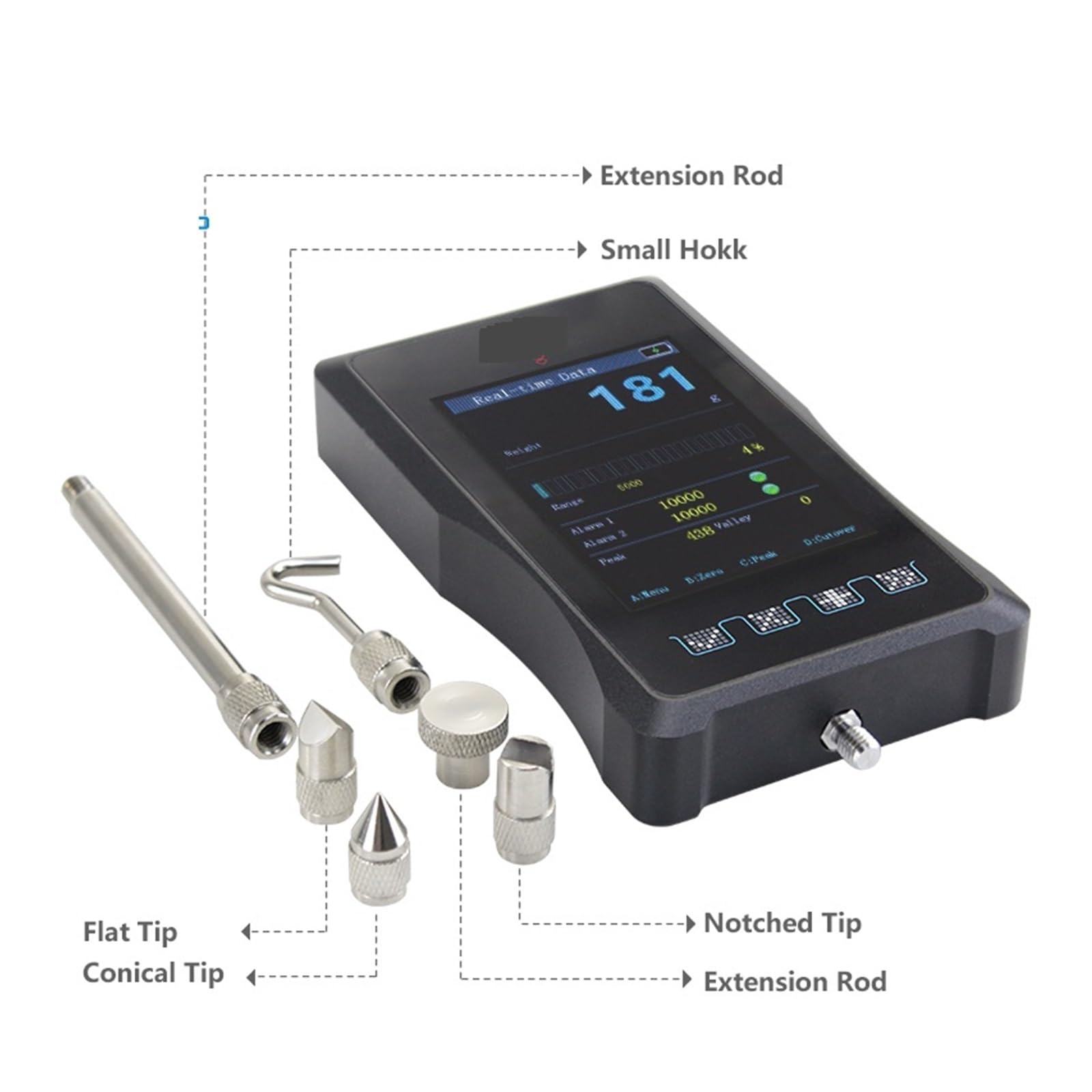 Medidor de fuerza digital DY920 Daysensor pantalla Digital medidor de fuerza push-pull probador máquina de tracción portátil dinamómetro máquina de prueba electrónica(1 channel 3200hz)