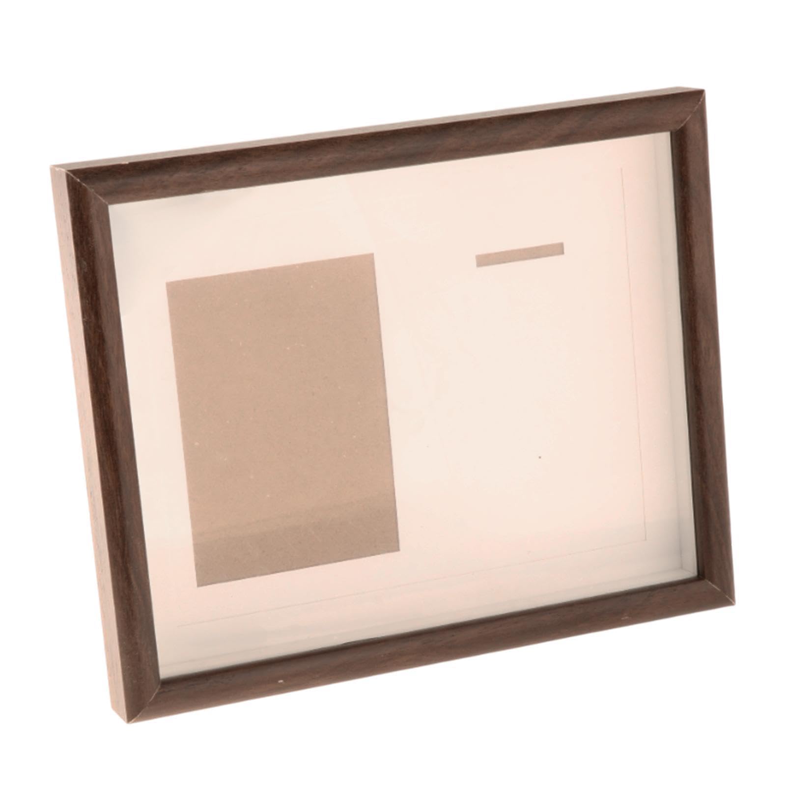 Medal Storage Shadow Box Frame Collectible Wood for Insignia Pins Gymnastics Walnut Color 10inch