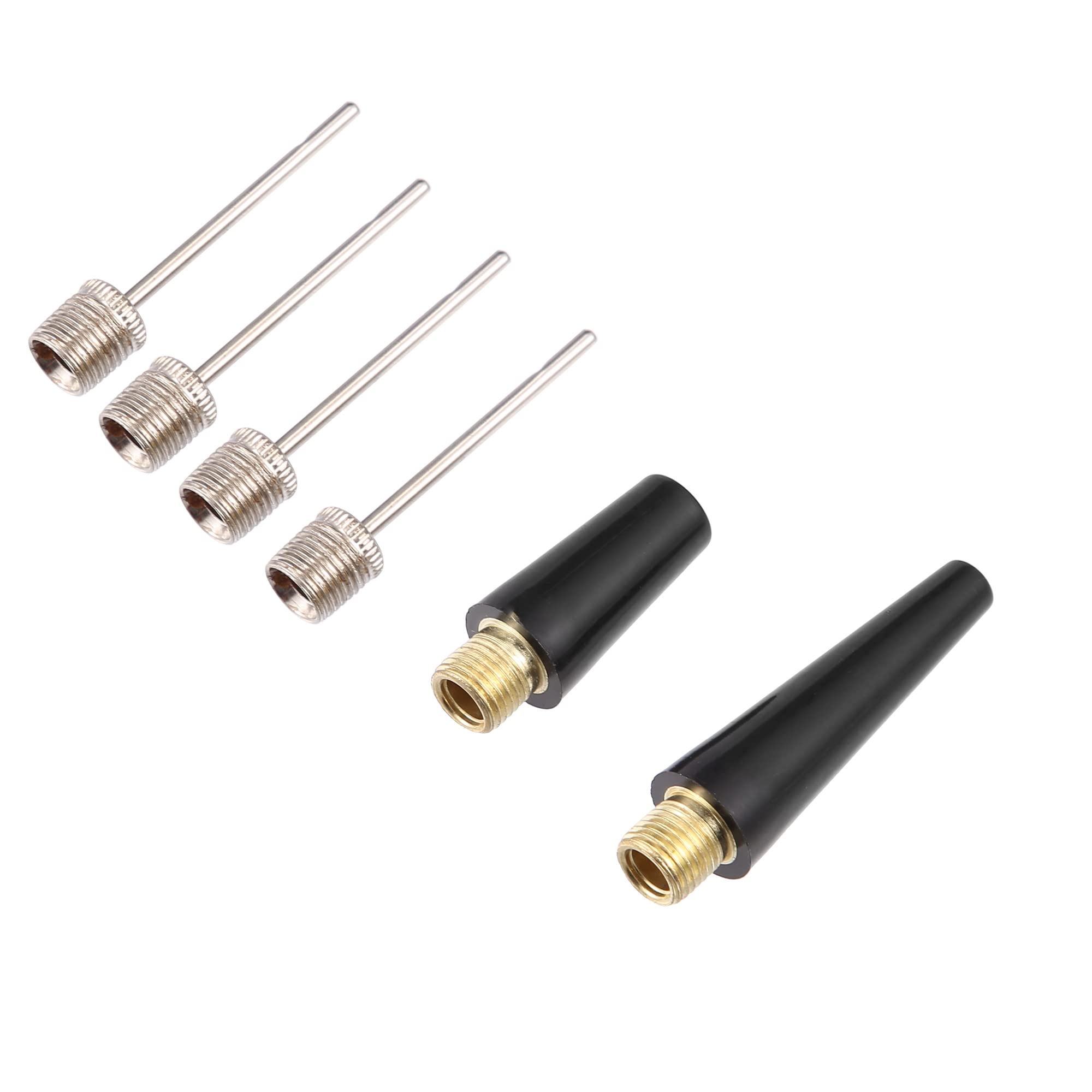Kit Pompe à Vélo Avec Tuyau 16,5 Cm Et 3 Adaptateurs – Acier Inox, Cuivre – Pour Pneus, Ballon, Matelas – Universel