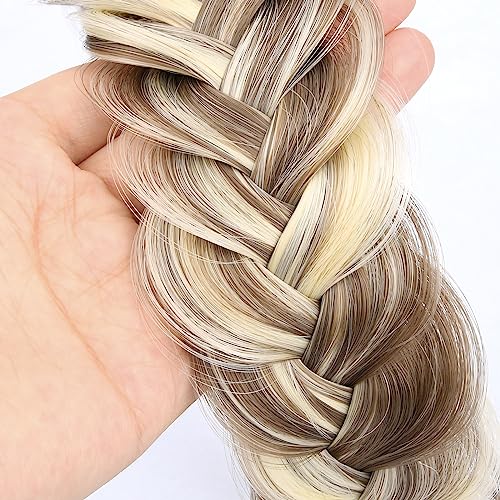 BOBIYA Wide Braided Headband with Teeth Braid Headbands With Teeth for Women Braided Hair Headbands with Tooth (Light Highlighted) - Image 2