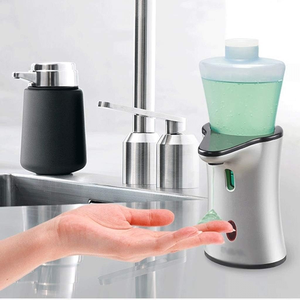 Touchless Automatic Soap Dispenser Adjustable Liquid Battery Operated Electric Sensor Pump Fluid Smart Hand Dispenser(Gray)