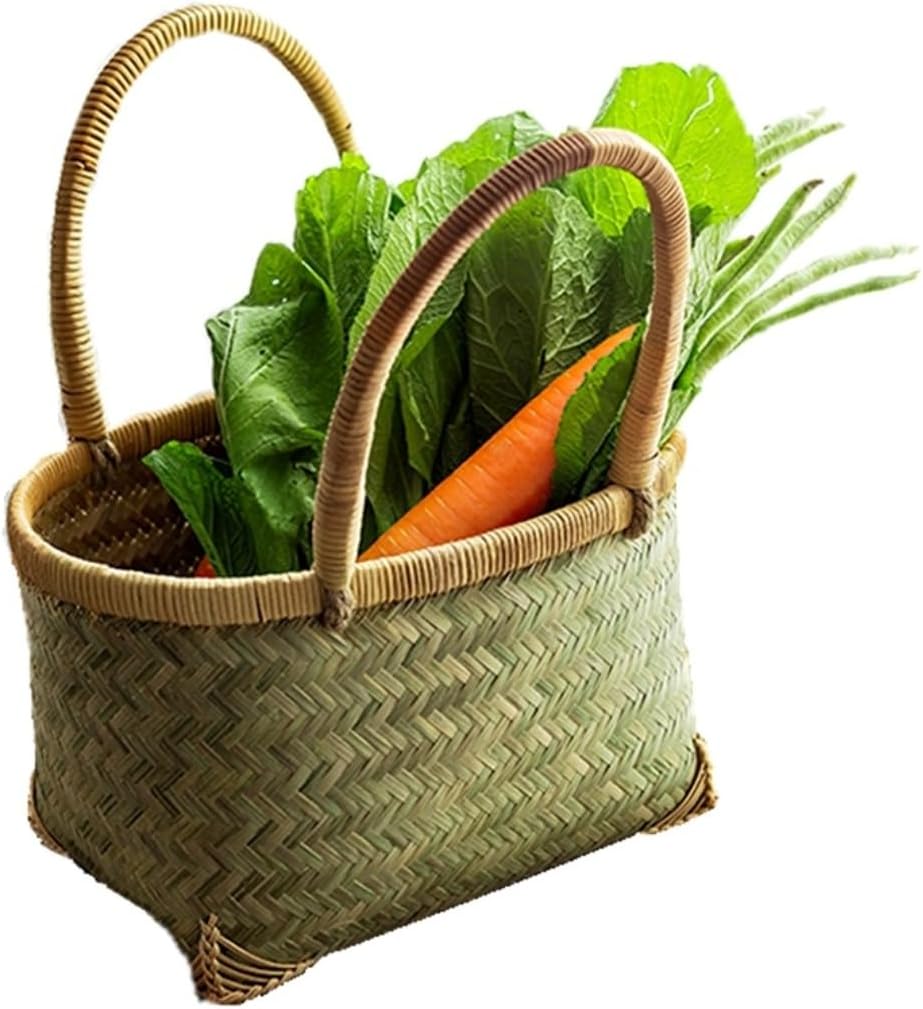 篭バックカノン、グリーン(シバヤマさんの手作りカゴ)昭和レトロ 篭