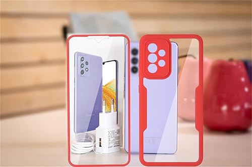 Miniatura 7 de Funda transparente para Samsung Galaxy A23 5G con protector de pantalla, transparente, delgada y delgada, cubierta protectora de cuerpo completo, no