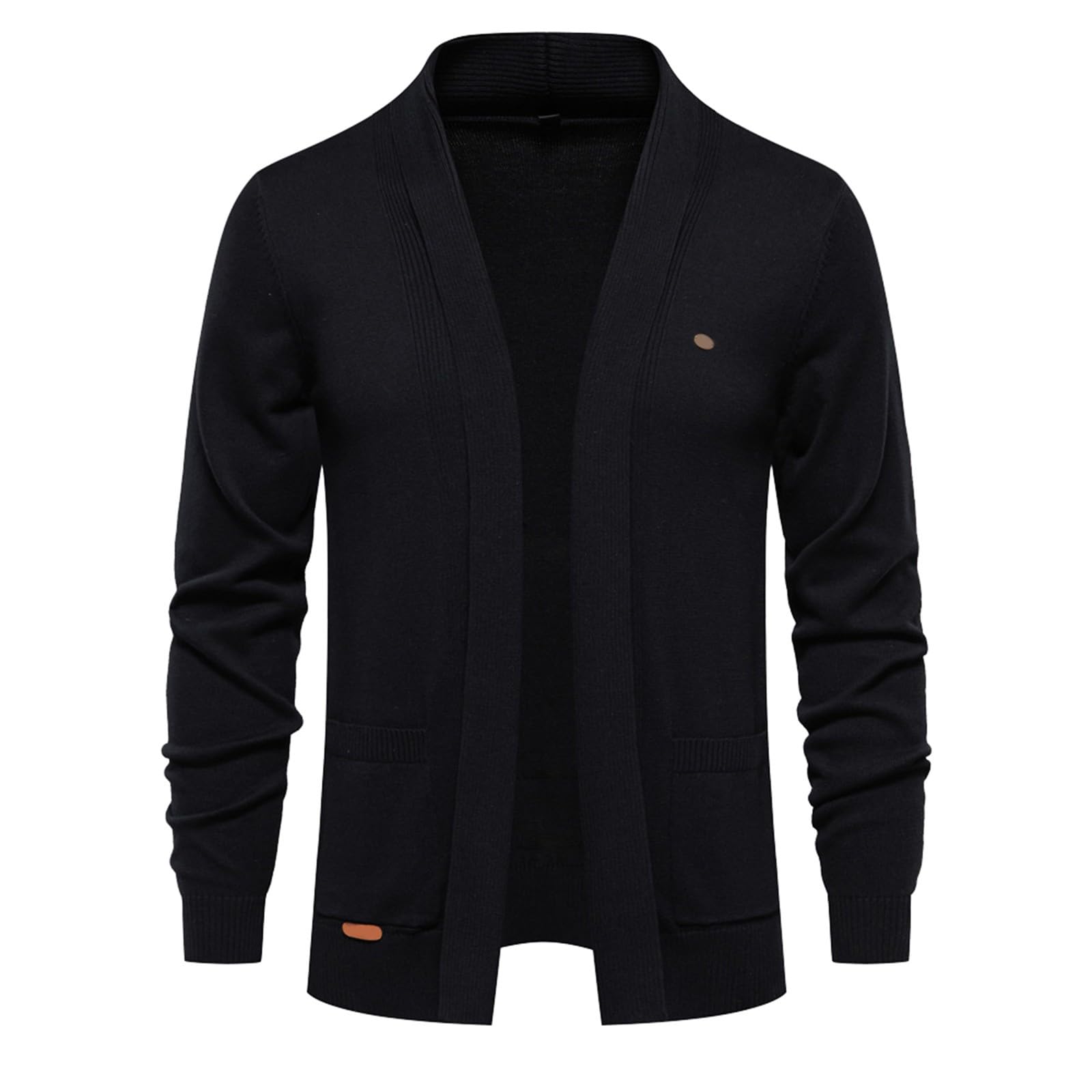 Generisch Chaqueta de punto de verano delgada ligera para hombre camisa de punto sólido de algodón grande chaqueta de punto grueso cálido