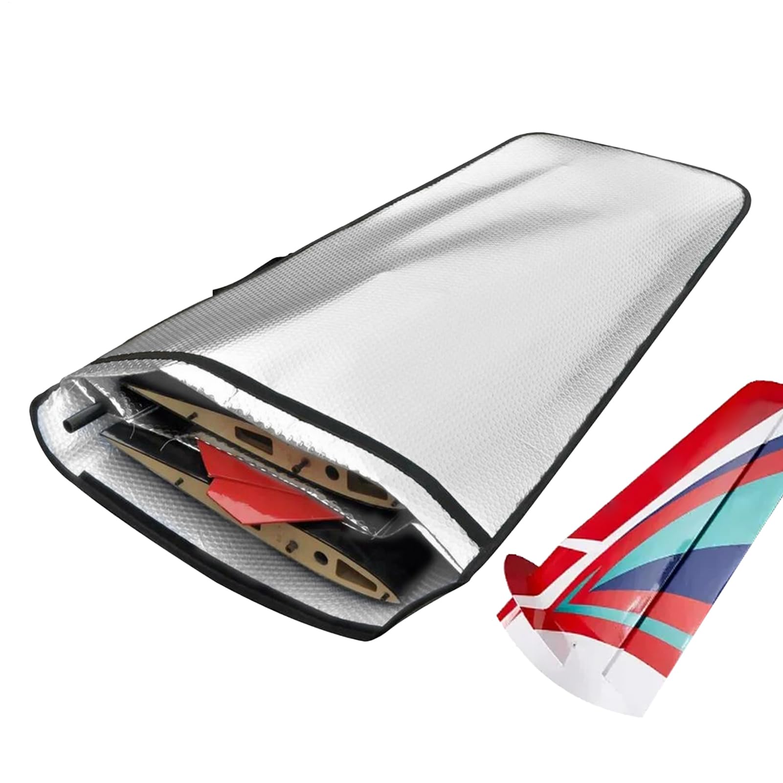 qokeeu RC Aircraft Wing Bag | Waterproof Bubble Protection Cover | Wing Protection Carry Bag with Handle,for Aircraft, RC Plane, Gear, Transportation, Storage