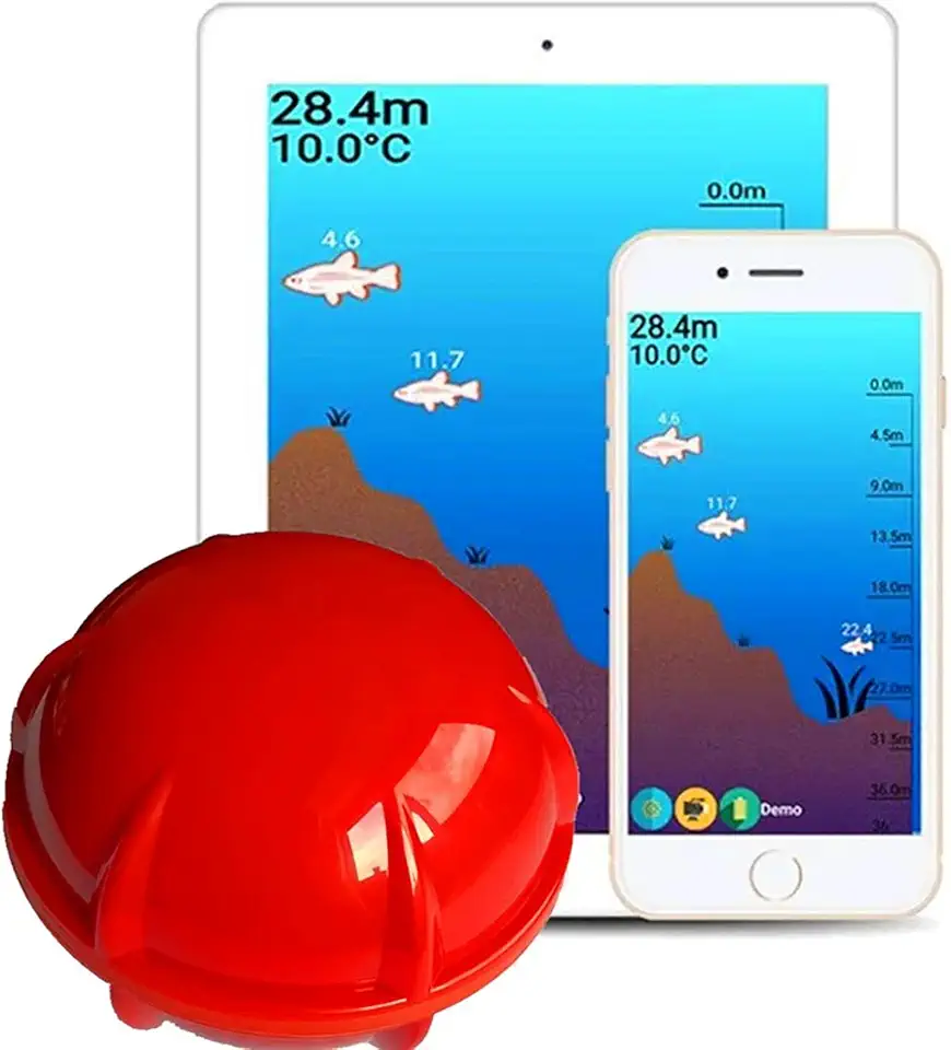 Fish Finder Portable Wireless Depth Finder Sonar Inteligente Sem Fio Bluetooth Fish Finder, Para Barcos, Caiaques, Pesca Recreativa, Doca, Costa Ou Banco Com Aplicativo IOS E Android