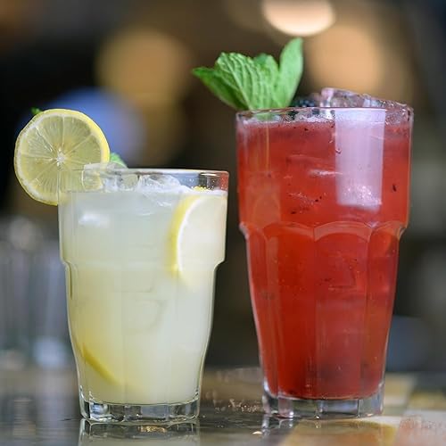 Miniatura 23 de Bormioli Rocco, vasos tipo bar, juego de 6 unidades, Vaso para trago en las rocas, Transparente