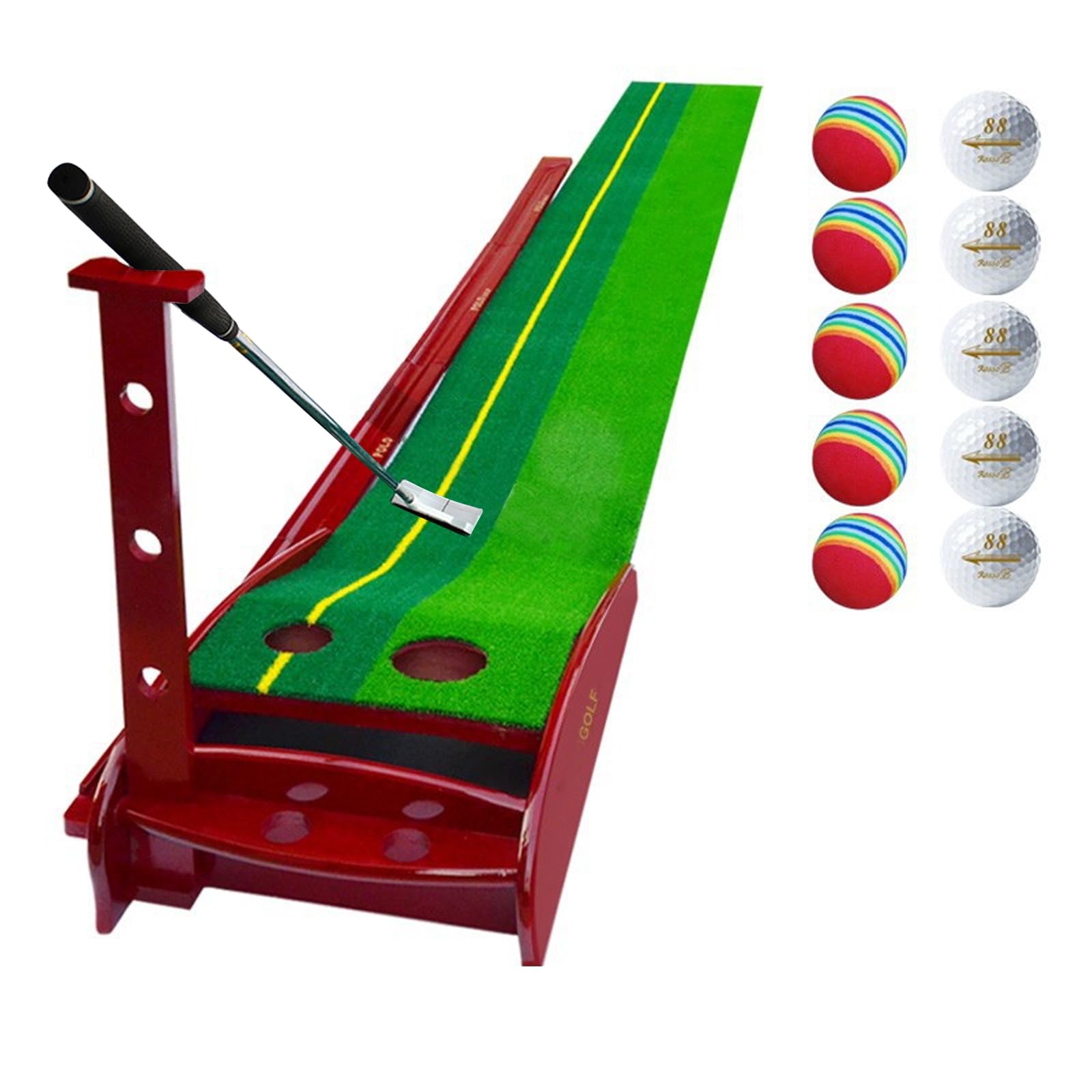 Tapis de pratique de putter de golf pour corriger votre swing à domicile sans bouger