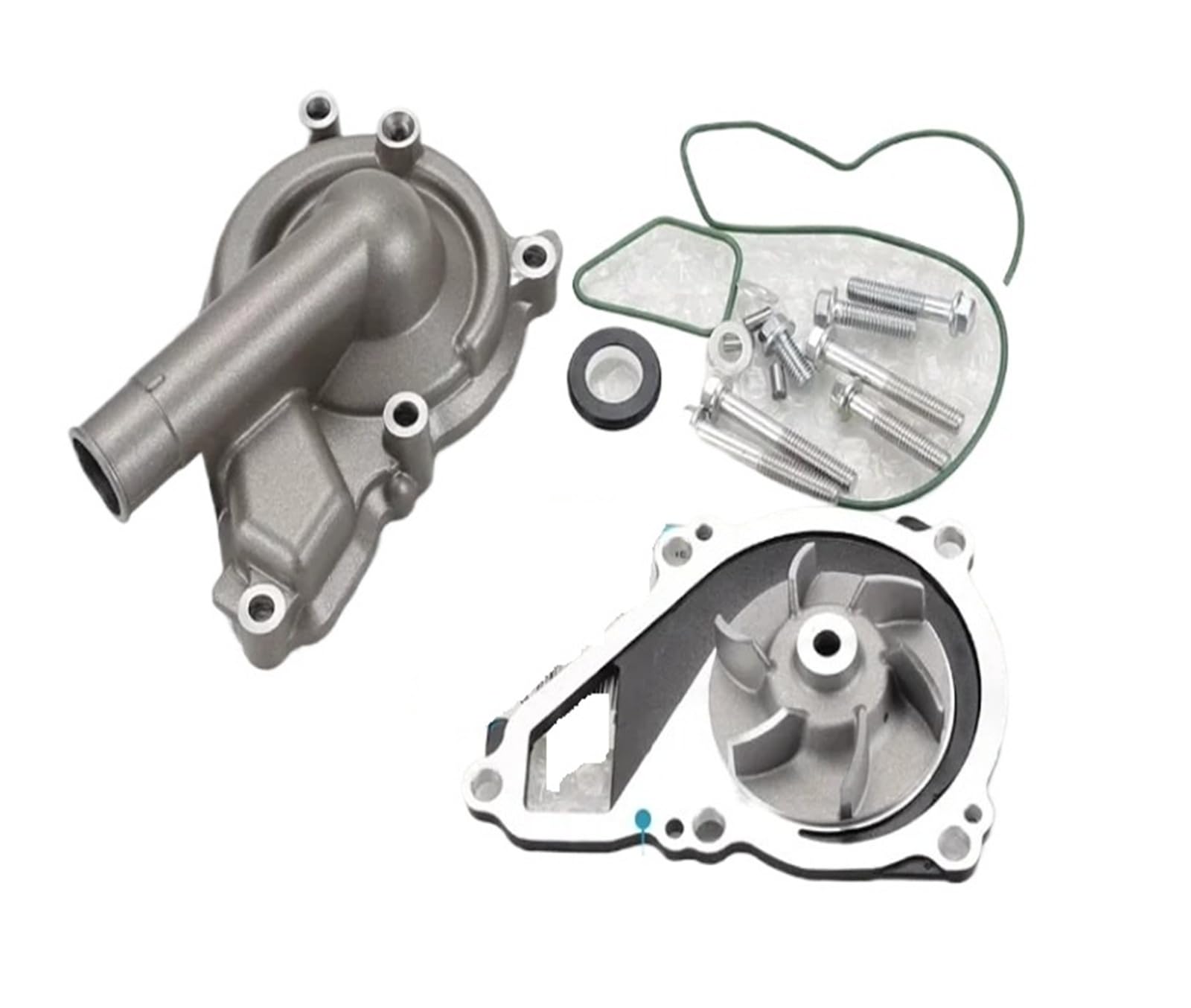 Refrigerante Pompa Acqua 400cc Pompa Dell'acqua Motore Assy 650cc Guarnizione Paraolio Accessori Moto Per CFMOTO 400NK 650TR 650NK Per Cf Moto(D'argento)