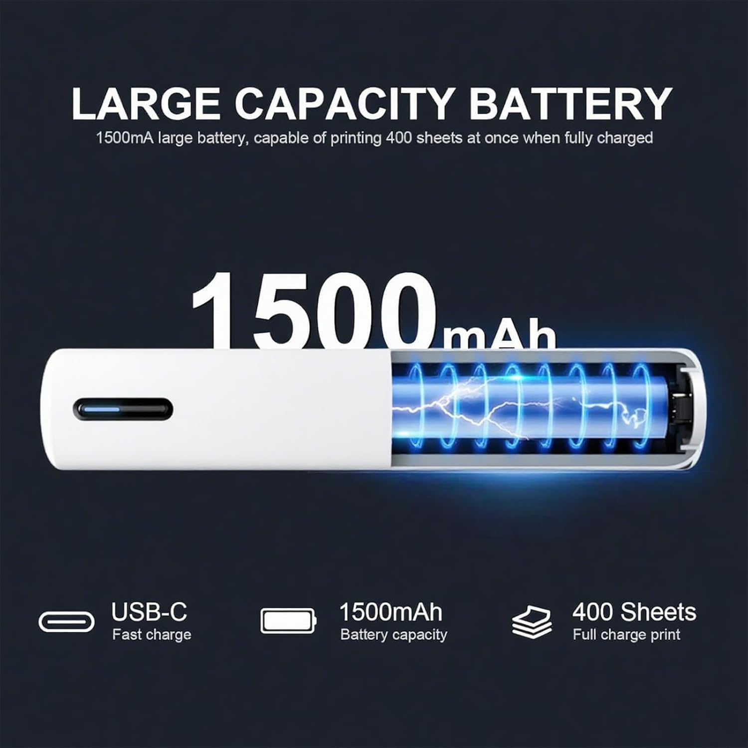 C80 Portable Inkless Thermal Printer — Travel-Ready A4/Letter