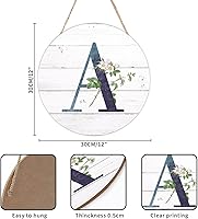 Vista 163 de Welcome Sign for Wall Initial Letter C Blue Round Wood Signs Monogram White Floral Wood Plaque Fresh Flowers 12in Mid Century Home Wall Decor for