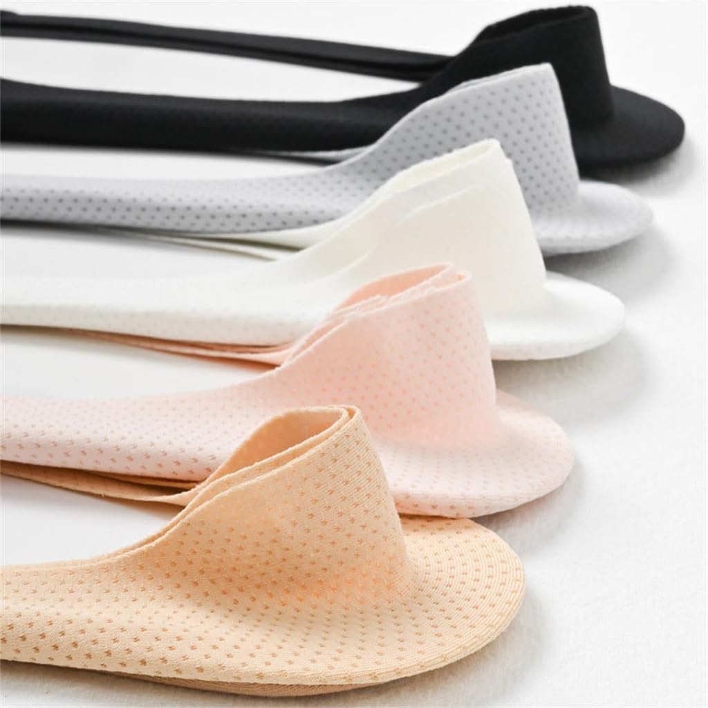 JSEIAJB Ice Silk Fabric Invisible Socks That Won T Fall Off and Shallow Mouthed Boat Socks
