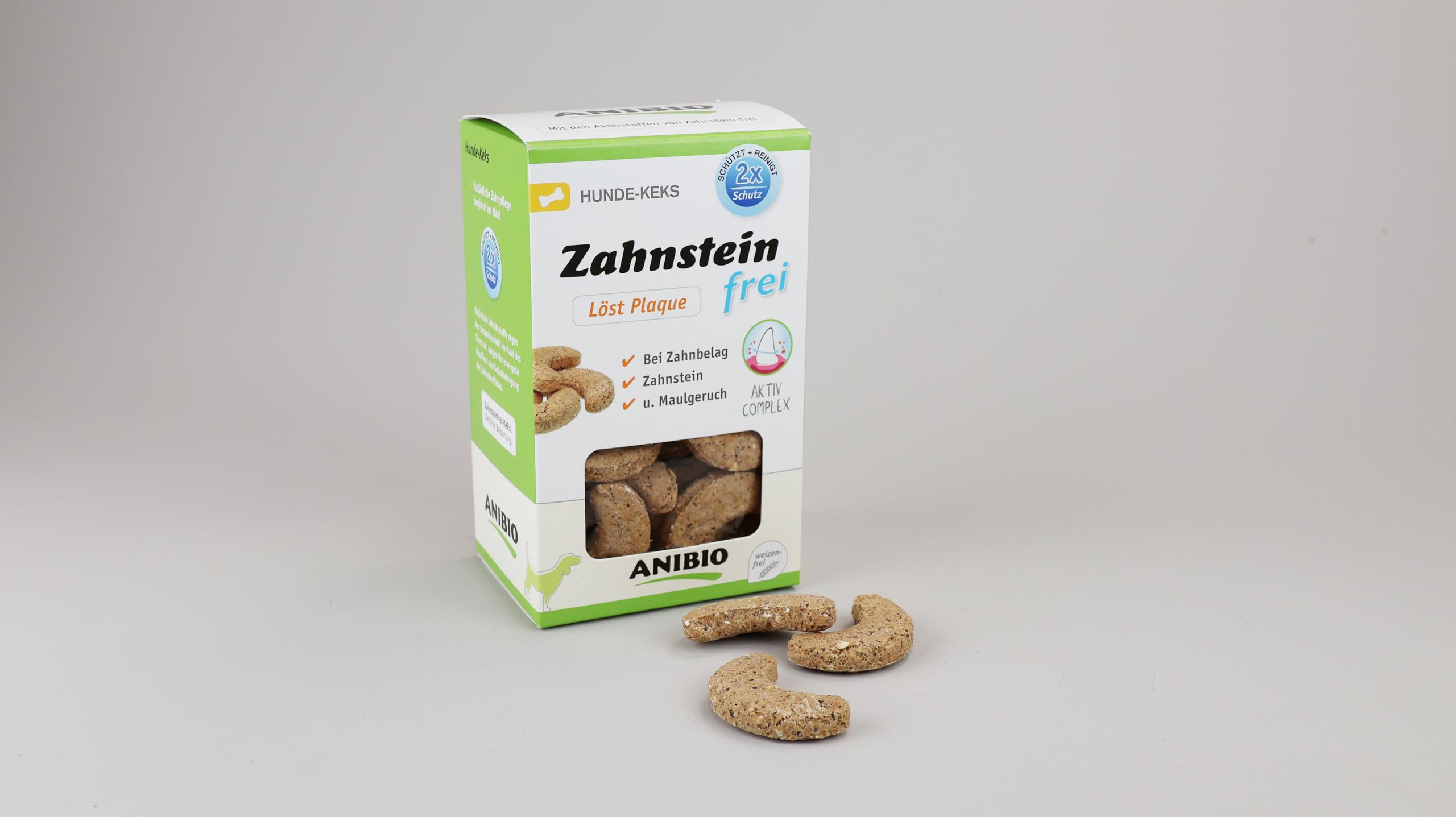Anibio Zahnstein - frei Hundekekse 250g – Knuppies - Zahnpflege Snack für Hunde bei Zahnstein, Zahnbelag & Plaque, bekämpft Mundgeruch, Hunde Keks - Leckerlie