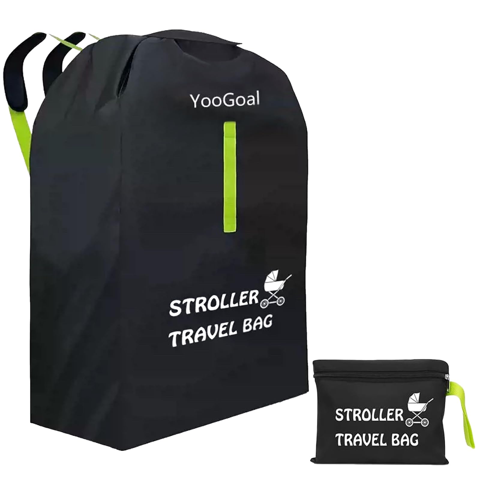 YooGoal Stroller Bag for Airplane 60x40x105cm, Pushchair Travel Bag Large Capacity Pram Cover for Gate Check Waterproof Buggy Accessories Suitable for Most Pushchairs