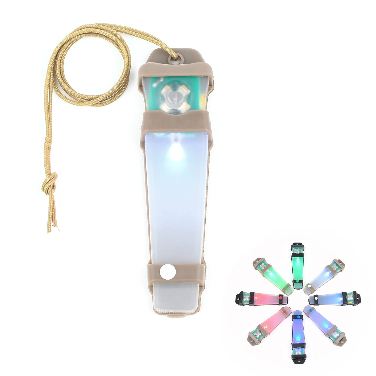 rdzzwxw Personal ID Marker, Tactical Helmet Light, Waterproof Survival Signal Light for Hiking, Boating, Cycling, Fishing