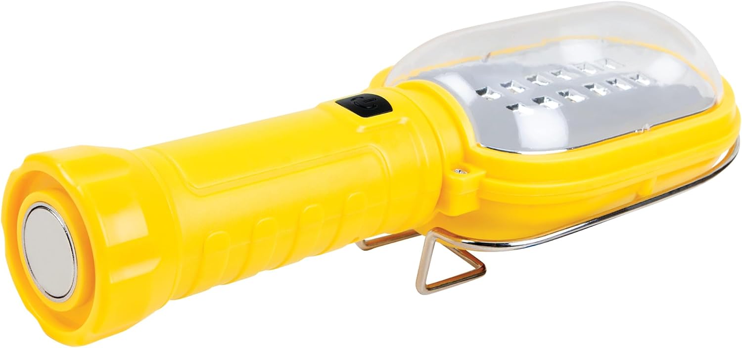 Performance Tool 20209 High-Output 350 Lumen LED Work Light with Magnetic Base and Aluminum Alloy Construction, Batteries Included