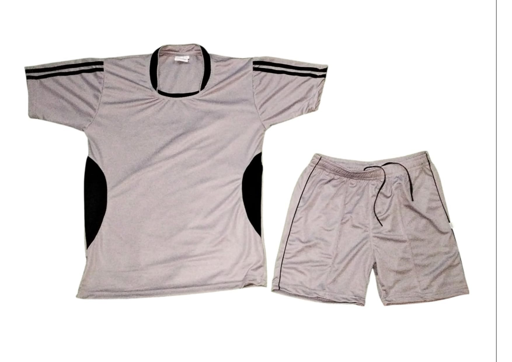Sports Jersey Set with Shorts, Light Blue and White, Short Sleeve T-Shirt, Athletic Wear (Grey, 42)-image-27