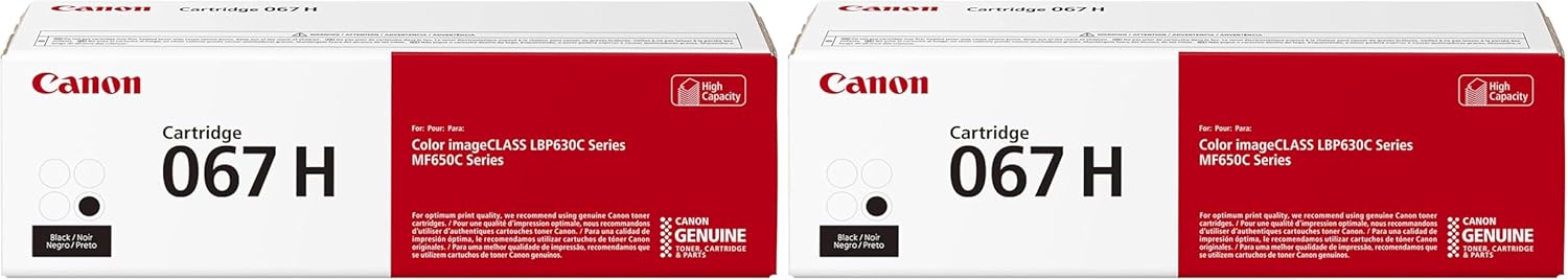Canon Genuine 067 Black Toner Cartridge High Capacity Compatible with LBP633Cdw, LBP632Cdw, MF652Cdw, MF653Cdw, MF654Cdw, MF656Cdw