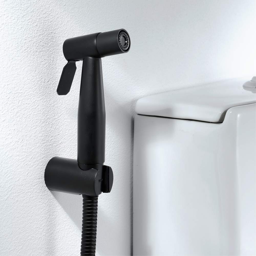 XYNSNDB Set spruzzatore per Bidet in Acciaio Inossidabile - Lava Pannolini Portatile con Acqua Fredda e Rubinetto da Bagno a Parete per l'igiene Personale e la Pulizia dei Pavimenti - Nero