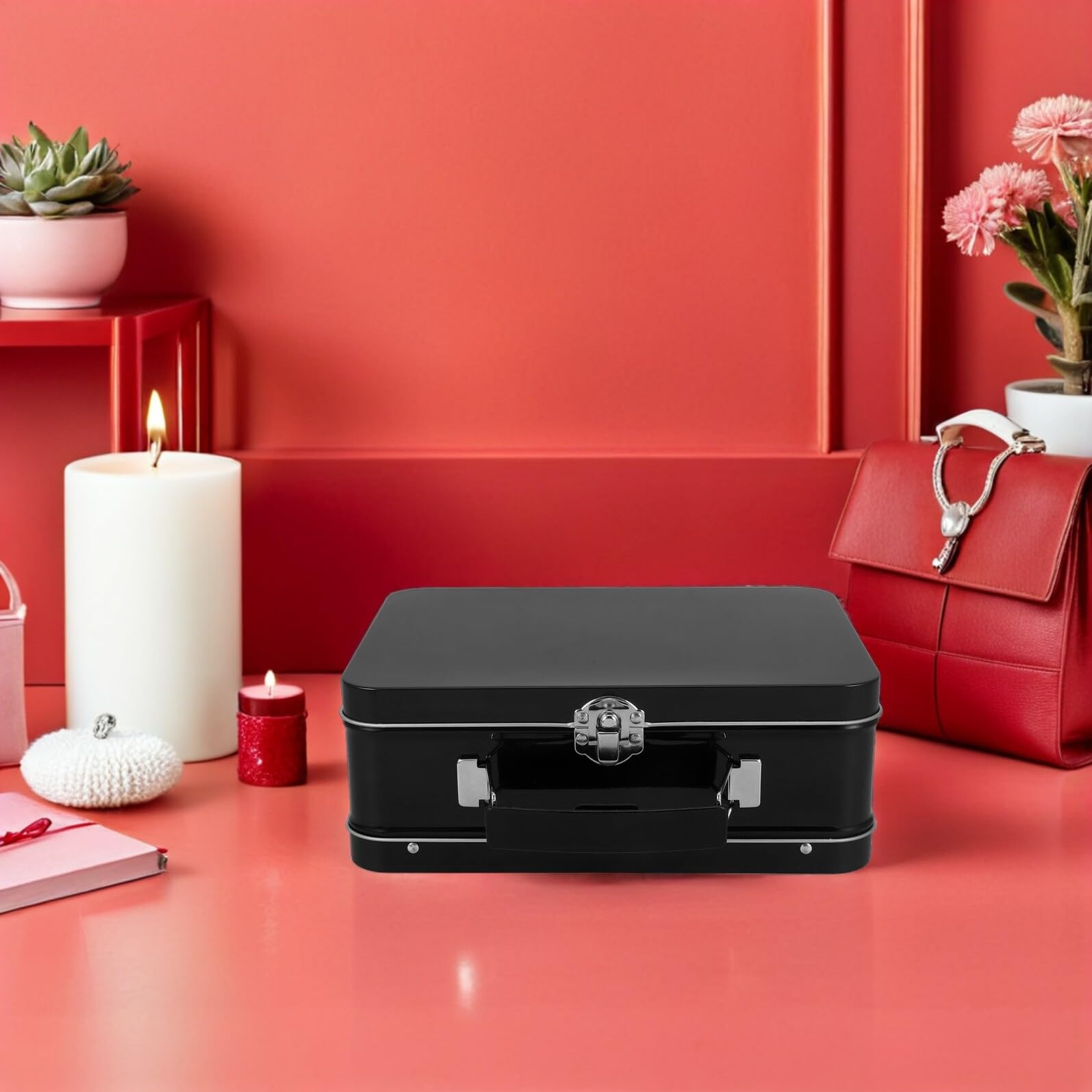 Amazon｜FUTUREORYY ブリキ収納箱 鍵付きロック機構 耐久性のある金属