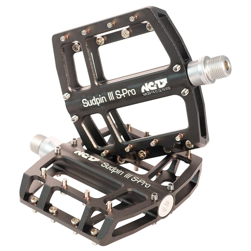 NC-17 Sudpin III S-Pro Aluminium Plattform Pedale, Fahrrad Pedale MTB und BMX, Dirt und Freeridestyle optimiert, Höhe auf 15mm reduziert inkl. Ersatzpins