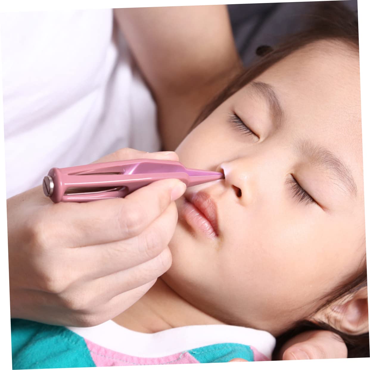 BESTonZON Clip De Nettoyage Du Nez Led 2 PièCes Outil De Soin Des Oreilles BéBé Portable SéCurisé Avec Pointe Ronde PoignéE AntidéRapante Pour Maison Et Voyage