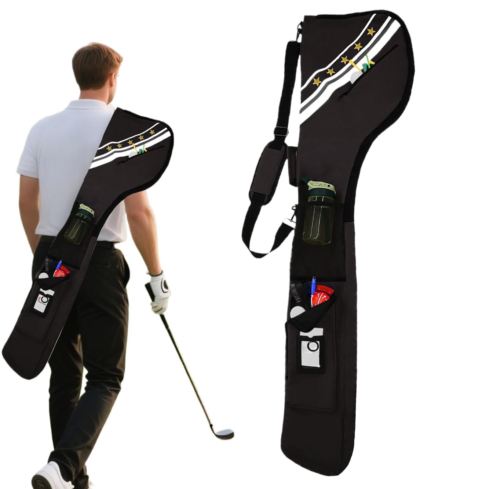 Étui pour clubs de golf compact unisexe avec compartiment imperméable - 8