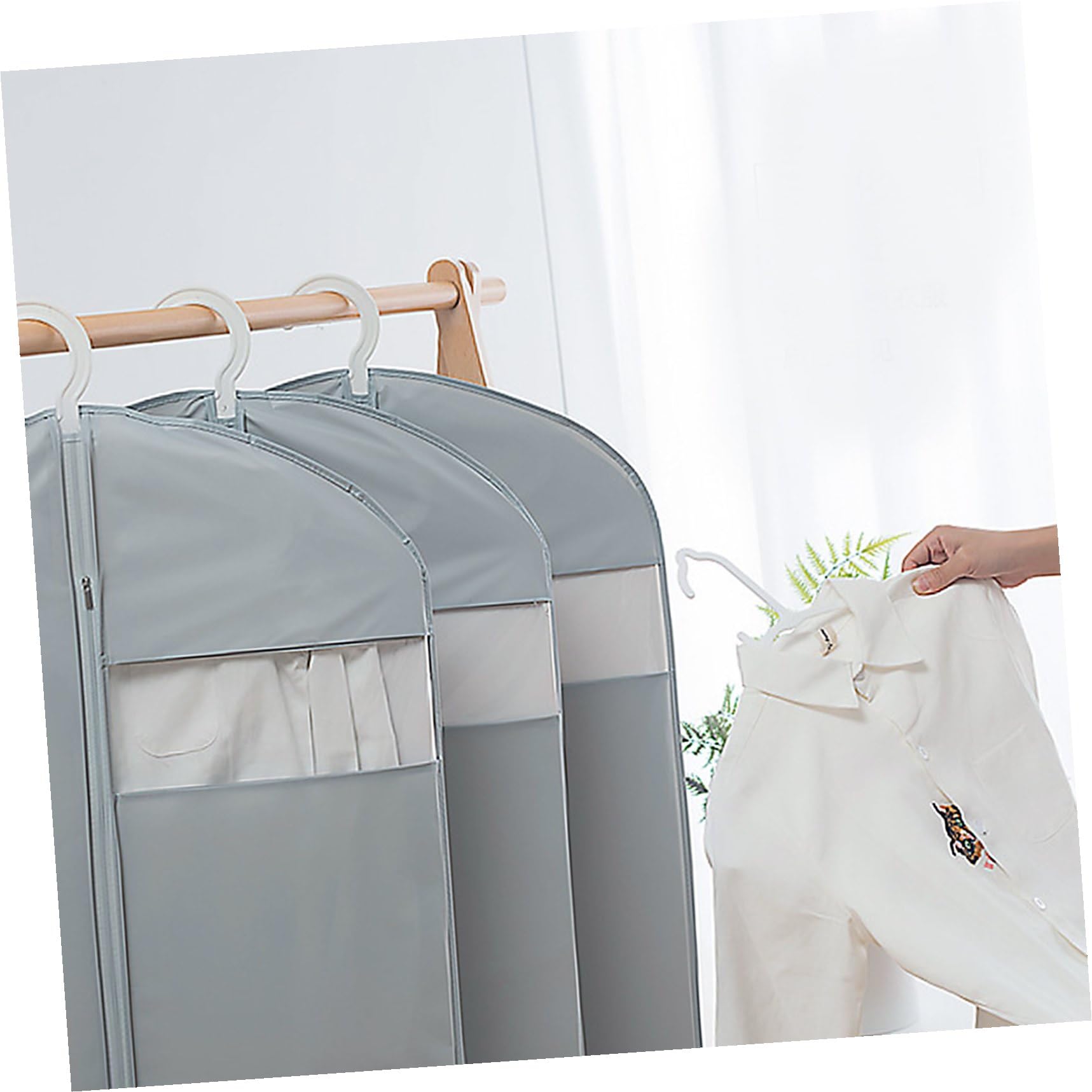 MAGICLULU 5piezas Guardapolvo Translúcido Para Abrigos Funda Protectora Para Ropa Unidades Bolsa De Almacenamiento Para Trajes