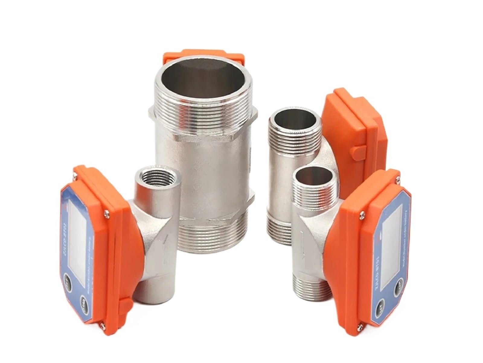 1 medidor de flujo digital inteligente de acero inoxidable de alta precisión con pantalla de sensor de flujo de agua (DN32)