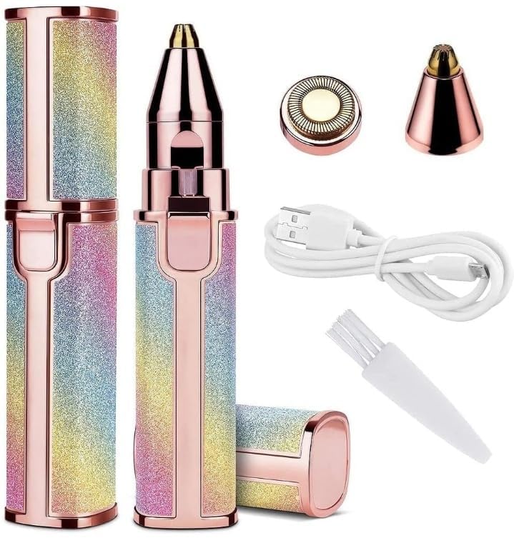 SunHeart Hubs 2 in 1 Rainbow Blowless Painless Face Hair Removal Machine for Women Upper lip, Eyebrow Hair, Chin Hair Epilator Hair Remover Trimmer for Women (USB Charging) (B09J1HTM53) Amazon Price History, Amazon Price Tracker