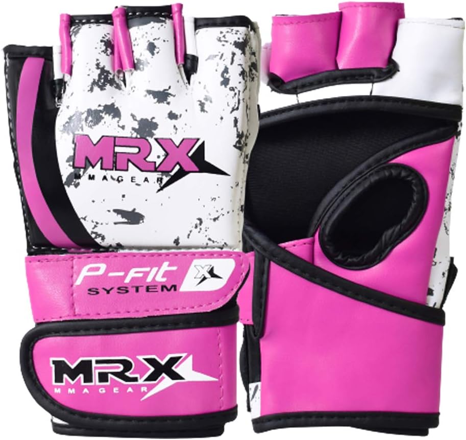 MRX MMA Gloves Boxing Gloves for Men & Women | Kickboxing Gloves with Open Palms Grappling Gloves for Punching Bag | Sparring Muay Thai MMA Glove