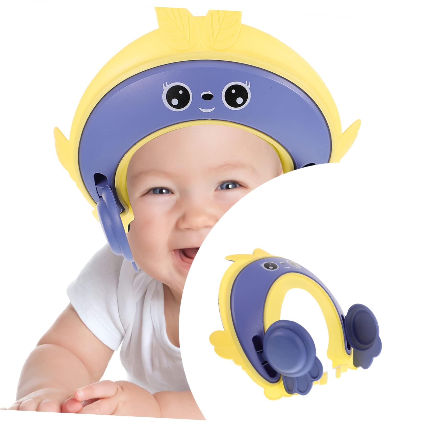 FRCOLOR Adjustable Hair Cap for Shower Bath Head Shield Shampoo Cap Toddler Shower Head Boys and Girls Hair Washing Shield