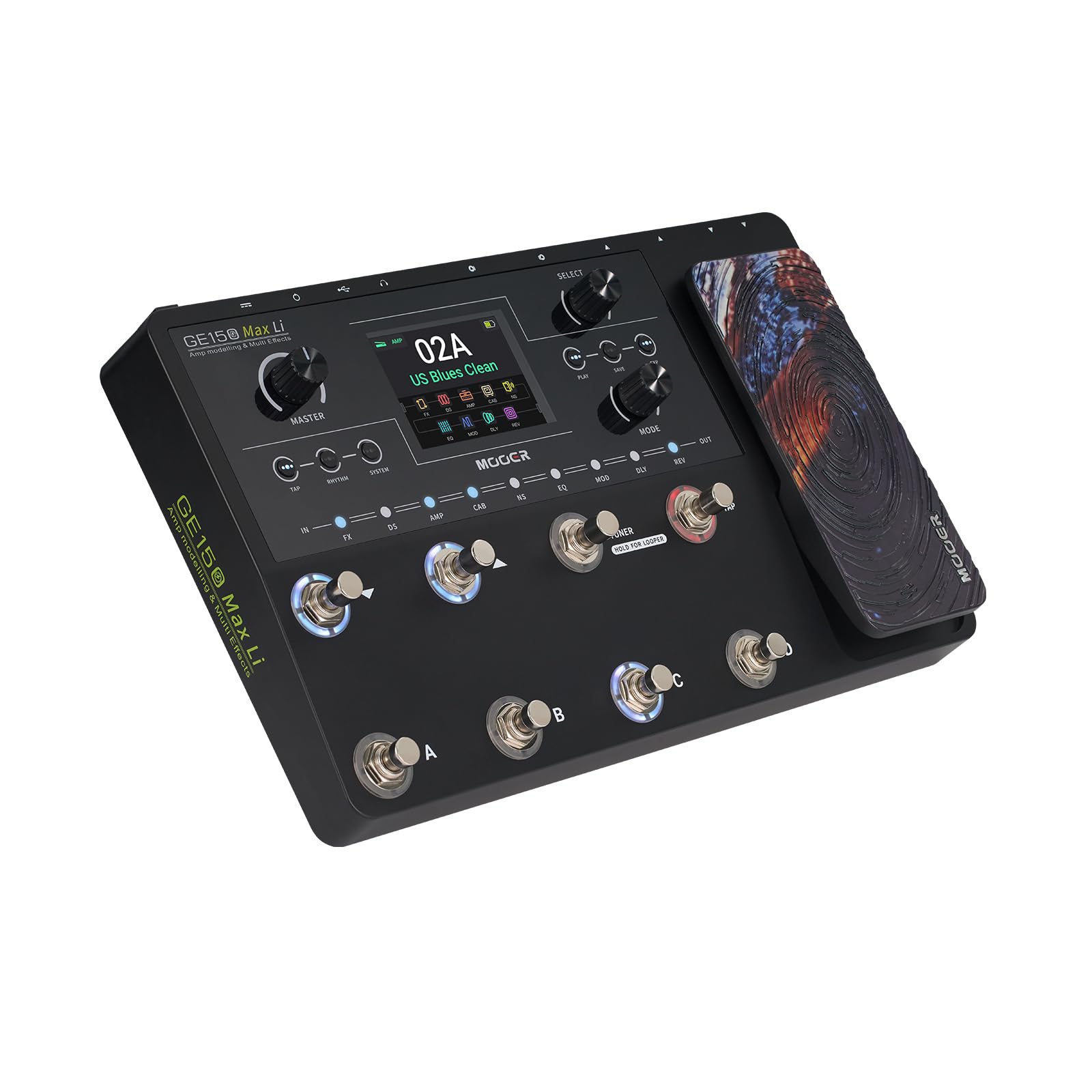 Mooer GE150 Max LI Multi Effects - Pedale, con batteria
