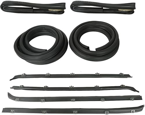Kit de burlete de goma para ventana de puerta delantera, compatible con Chevy C10 C20 C30 K10 K20 K10 K20 K30 R1500 R2500 R3500 GMC Suburban C1500