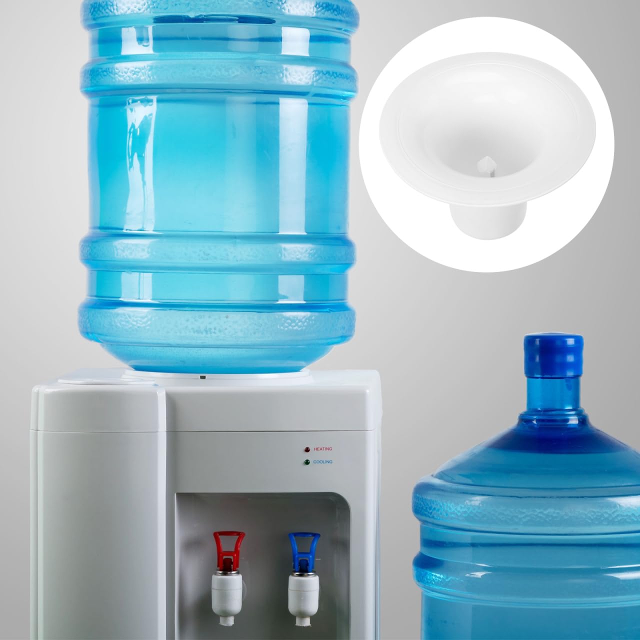 ARTIBETTER Dispensador de agua, dispensador de agua superior, asiento inteligente, dispensador de agua de plástico, soportes para botellas, piezas de repuesto para dispensador de agua de 17 cm