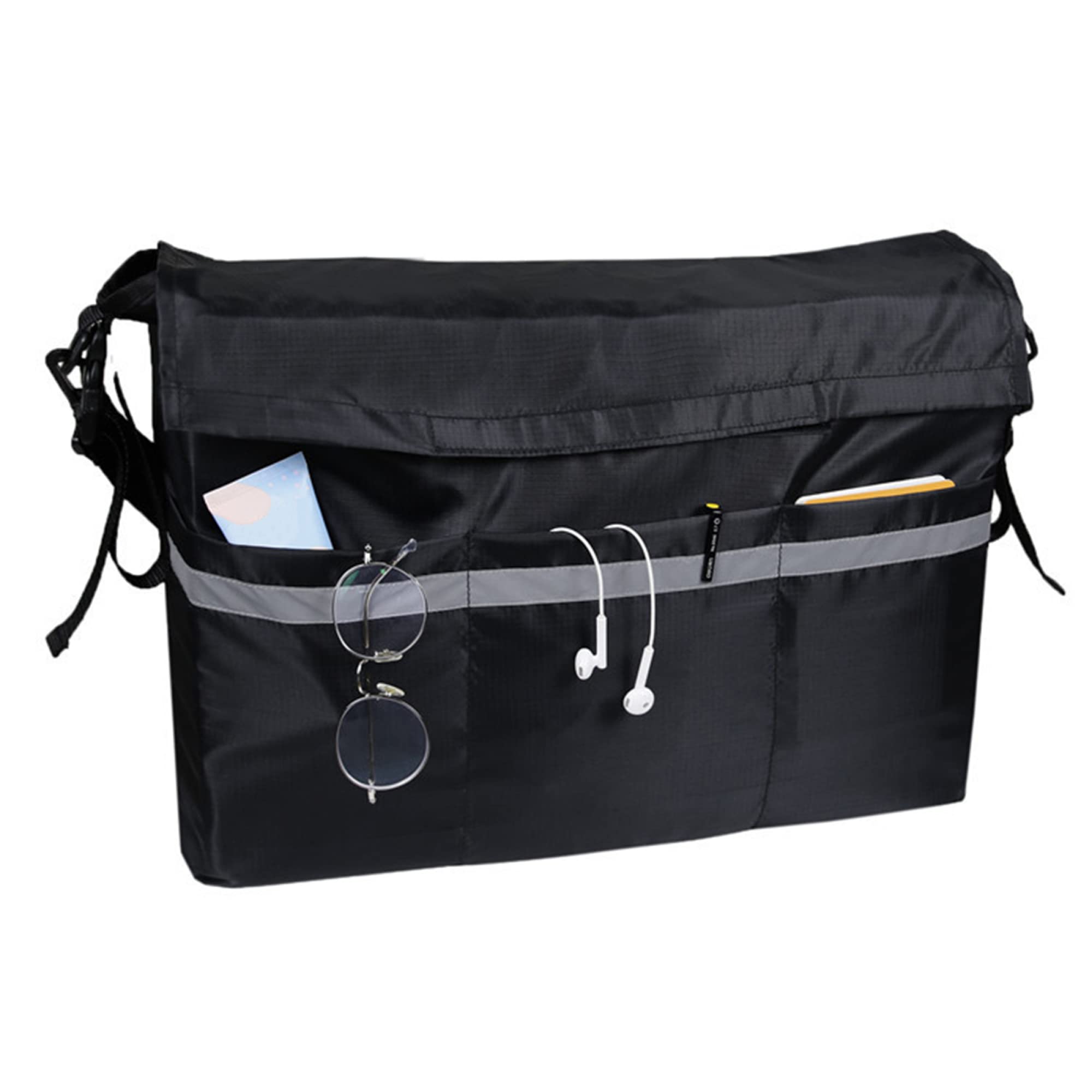 Organizador de Bolsas para andadores, Bolsa de Accesorios Impermeable con Tira Reflectante y Gran Capacidad Universal para andadores, Scooters o andadores con Ruedas