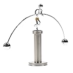Sunnytech Steel Balance Physics Toy Weightlifter Kinetic Art Balance Toy Balancing Decompressive Science Home Office Toy for Desk Decor WJ020