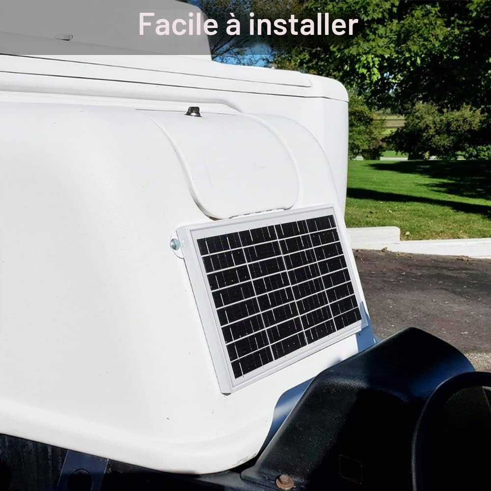 ECO-WORTHY Kit 10W 25W 12V avec Contrôleur 10A pour Porte Automatique, Pompe à l'eau, Appareil DC (10W Kit)