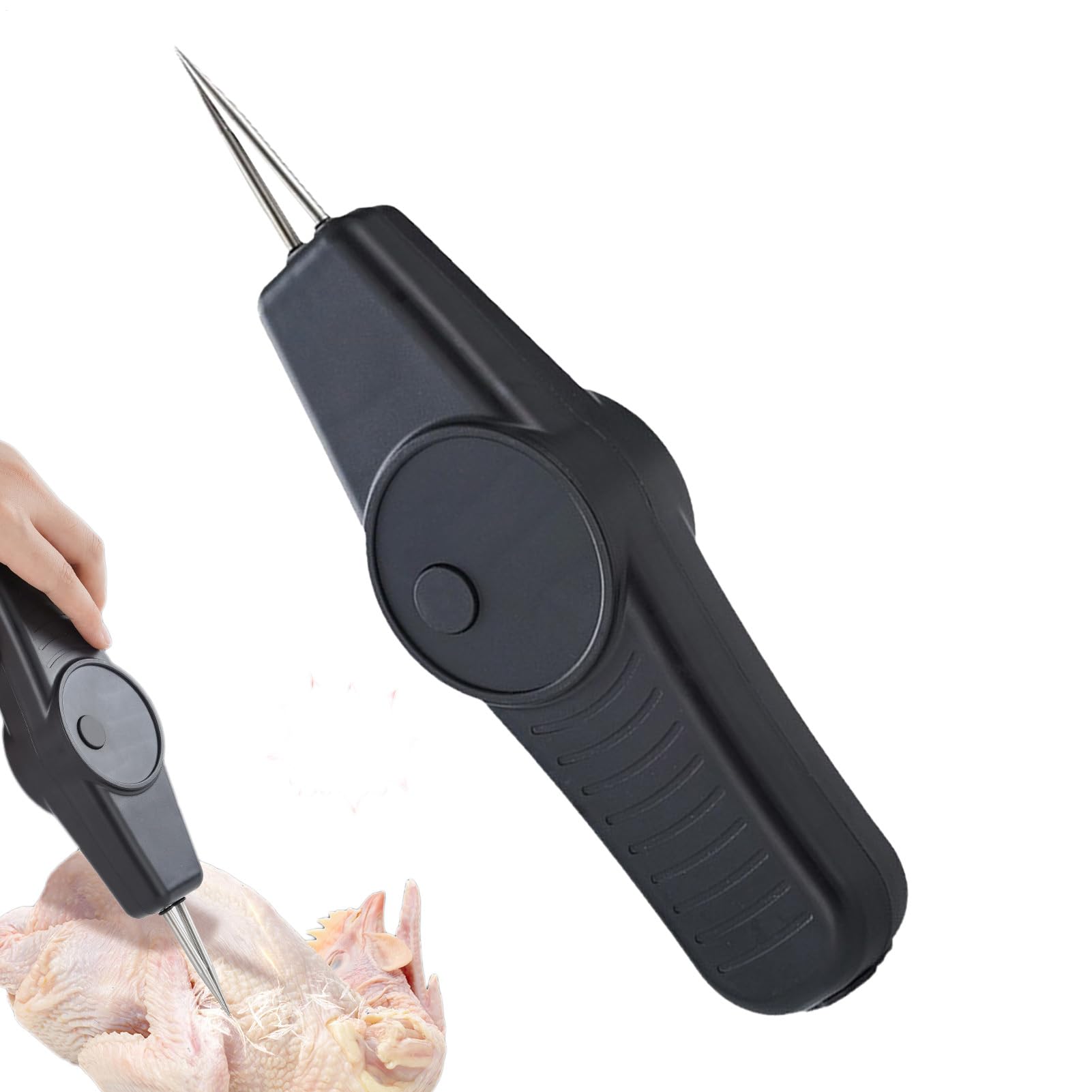 Handheld Chicken Plucker, Hair Removal Tool, Stainless Steel Defeatherer, Manual Quill Extractor, Ideal for Poultry Processing, Farm Use, Butcher Prep, Outdoor Cleaning Task