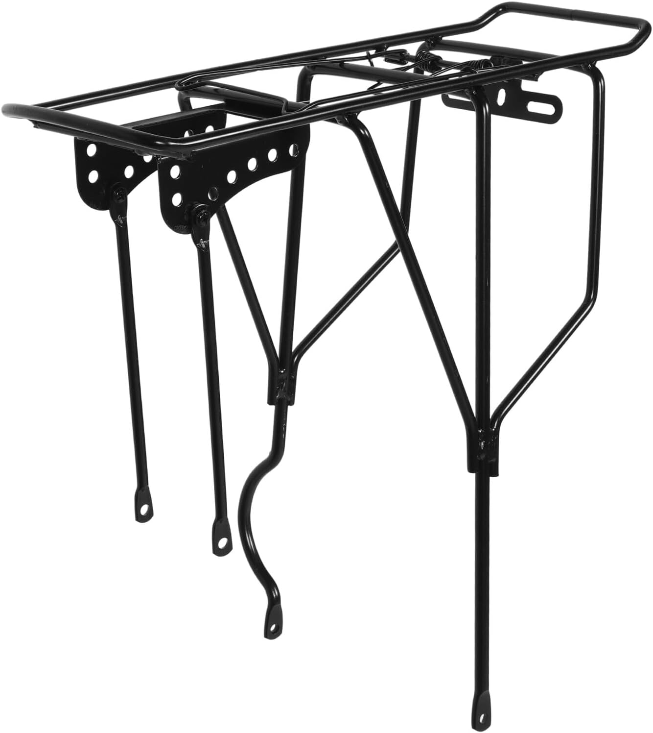 Bicycle Rear Cargo Rack Heavy-Duty Solid Steel Back Carrier Luggage Rack with Small Vent Holes for Mountain Bikes and Commuter Cycling