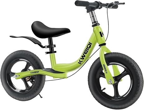 Kick Bike with Brake Without Pedal 12-18 Inch Bicycle for 2 3 4 5 Year Old Boys Girls Kids Bike Training Bike Strider Lightweight Balance Training Kids Height Adjustable Ride On Toy for