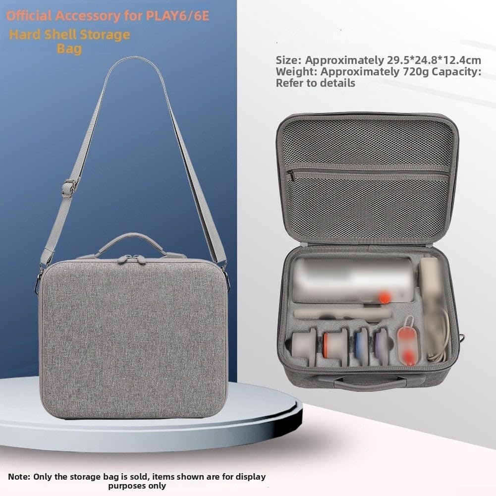 Funda de transporte para XGIMI PLAY 66E, almacenamiento portátil elegante mochila de proyector gris compatible con BKANO PLAY6 Standard Shoulder Bag Box (negro)