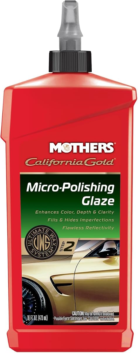 California Gold Micro-Polishing Glaze, 16 oz. (08100) | Ultimate Wax System Step 2, Adds Vibrance, Depth & Clarity to Paint & Clearcoats, Enhances Reflectivity