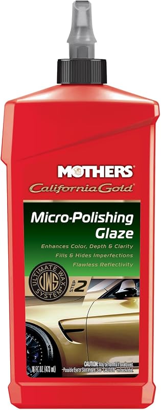 California Gold Micro-Polishing Glaze, 16 oz. (08100) | Ultimate Wax System Step 2, Adds Vibrance, Depth & Clarity to Paint & Clearcoats, Enhances Reflectivity