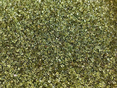 Image of GAF TREASURES 2 oz Lot Natural Semi Tumbled Gemstone Chips, Crushed Mini Crystals, Undrilled Crystal Chips (Peridot)