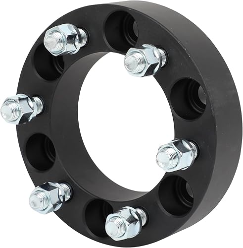 Miniatura 8 de SCITOO 4 adaptadores de rueda de 6 x 5.5 a 6 x 135 pulgadas de diámetro de 4.252 in, pernos de 14 x 1.5 y 6 lengüetas, espaciadores de rueda sin