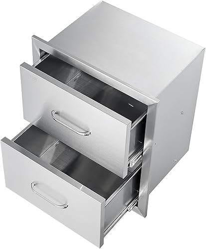 Miniatura 202 de VEVOR Cajones de cocina para exteriores, 30 pulgadas de ancho x 10 pulgadas de alto x 20 pulgadas de profundidad, cajones horizontales de acceso